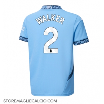 Manchester City Kyle Walker #2 Maglia Gara Casa Repliche 2024-25 Maniche Corte